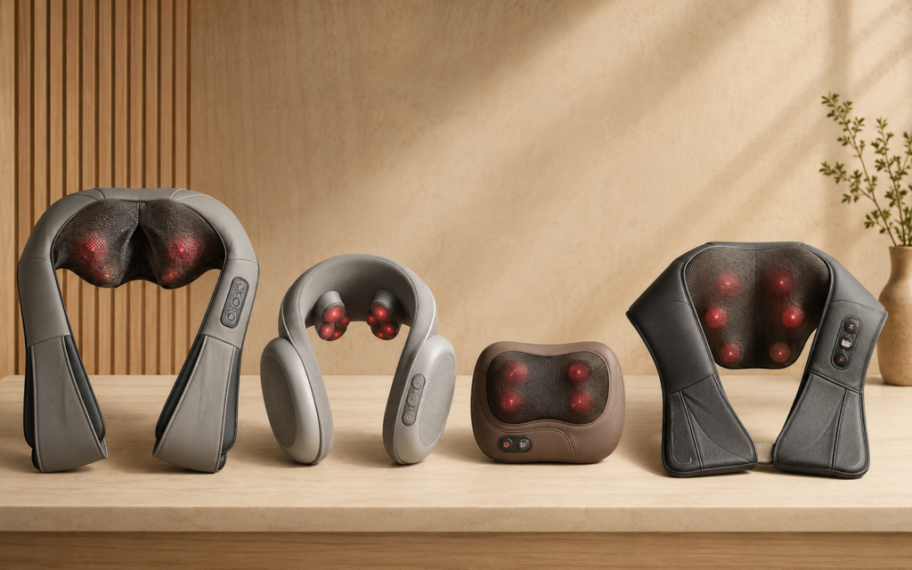 Different neck massagers selected for specific needs
