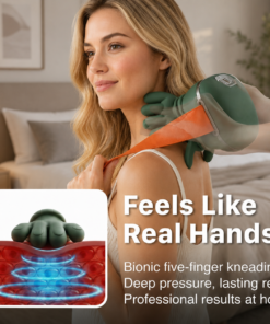 Neck massager with hand