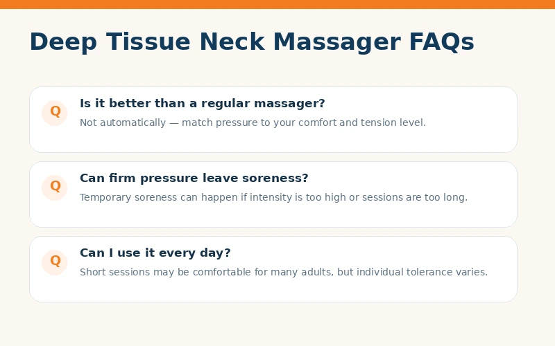 Frequently asked questions about deep tissue neck massagers