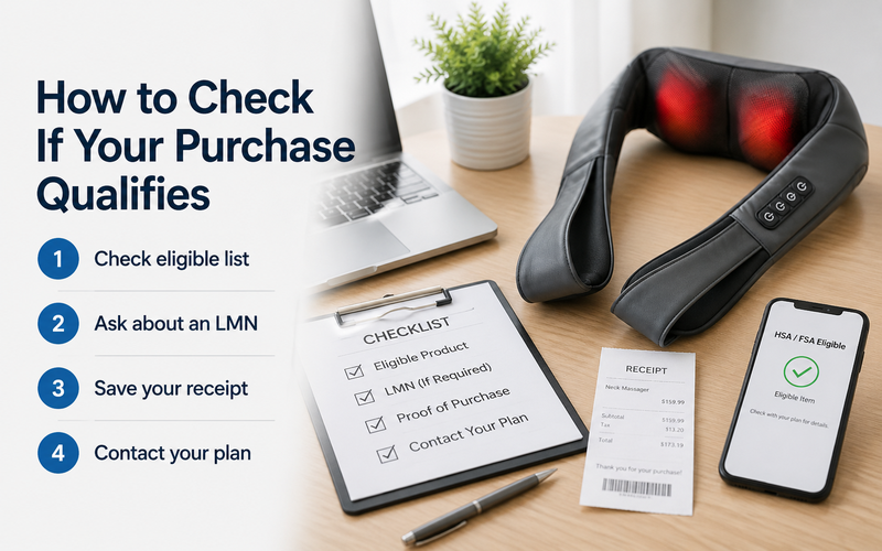 How to check whether a neck massager purchase qualifies for FSA or HSA funds