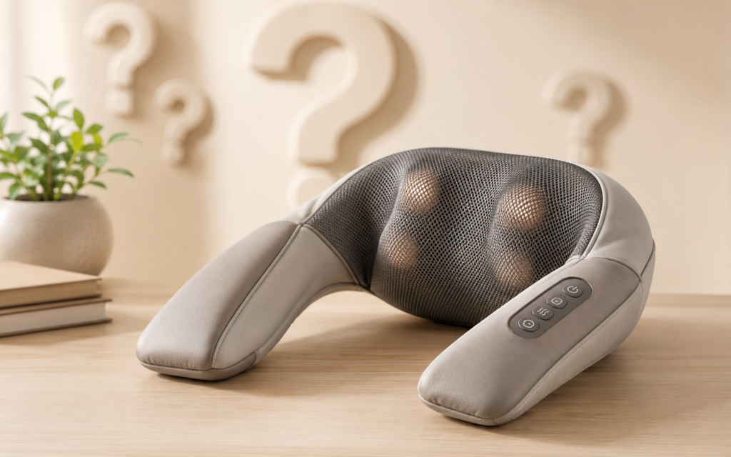 Shiatsu neck massager featured in a buying guide FAQ